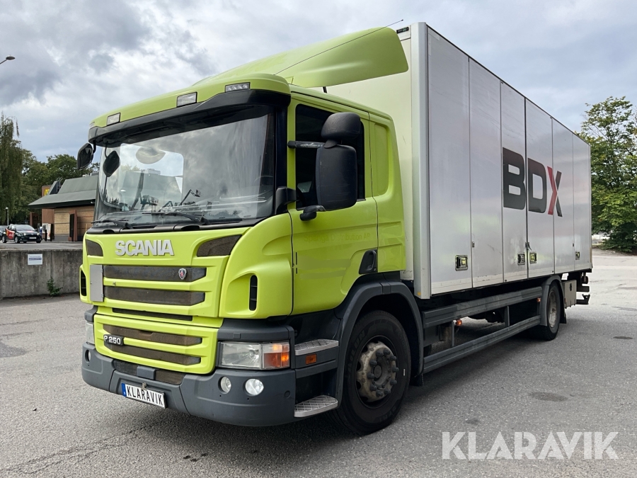 Lastbil Scania P250 4x2 Euro6 - bakgavellyft & öppningsbar sida