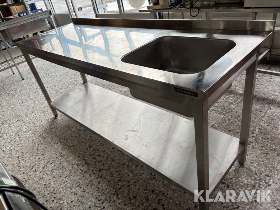 Beredningsbänk rostfri med ho