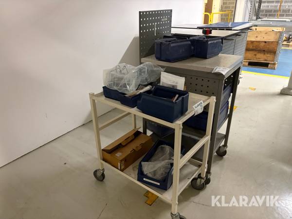 Rullvagnar 2 st med skruv & lådor