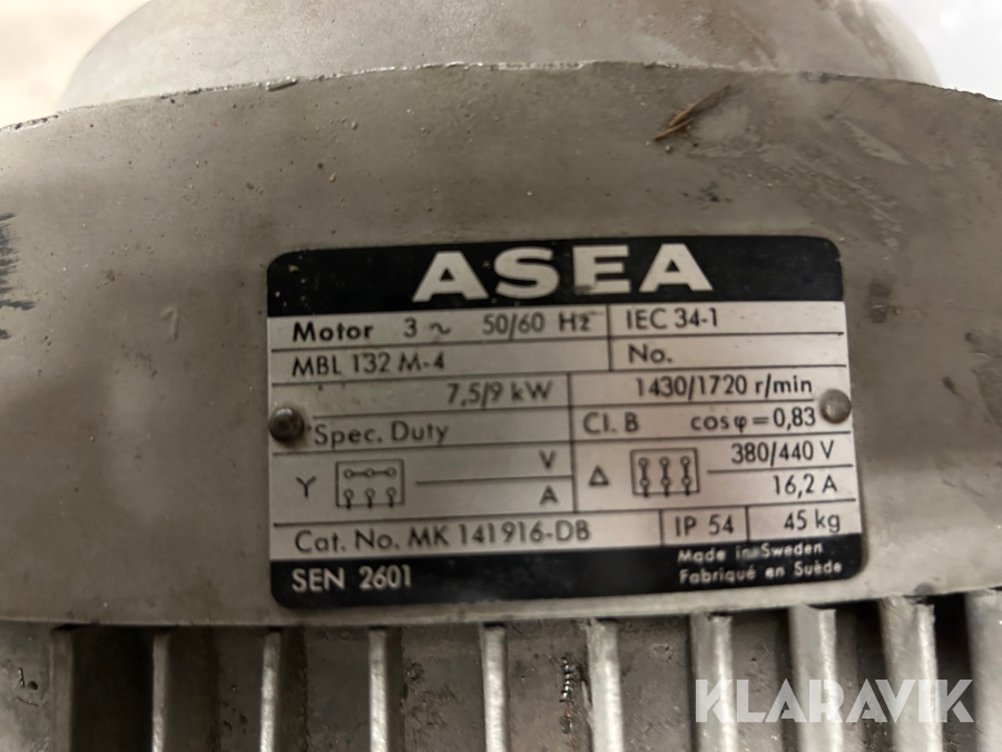 Kompressor Atlas Copco Airlet LE9, Boden, Klaravik auktioner