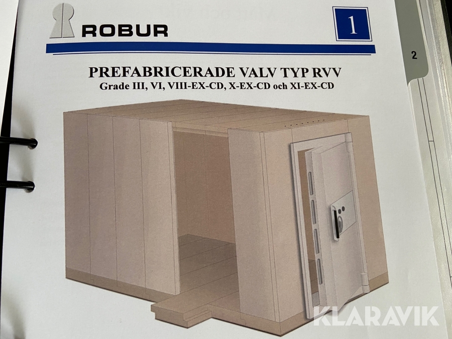 Vapenkasun Robur Safe AB RVV Grade III säkerhetsklass 3