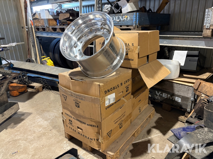 6 st Smidda Aluminiumfälgar Alcoa Dura-Bright Evo 22,5x14-0