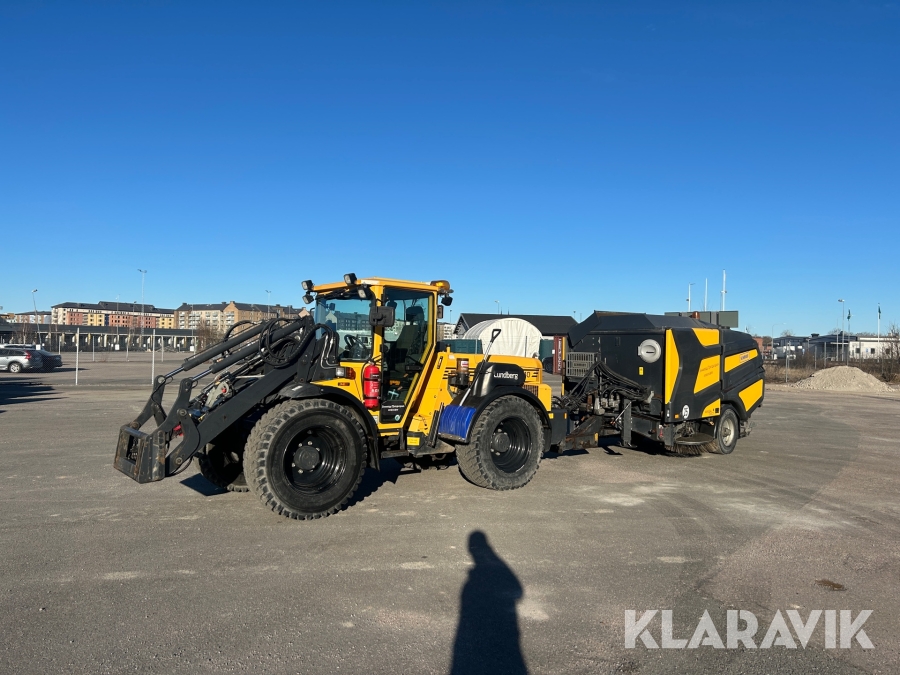 Hjullastare med Sopmaskin Lundberg 6240 Wasa 300 +