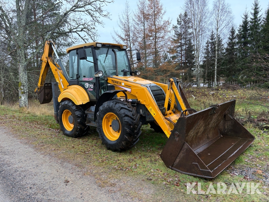 Traktorgrävare Terex Fermec 970 Elite med redskap