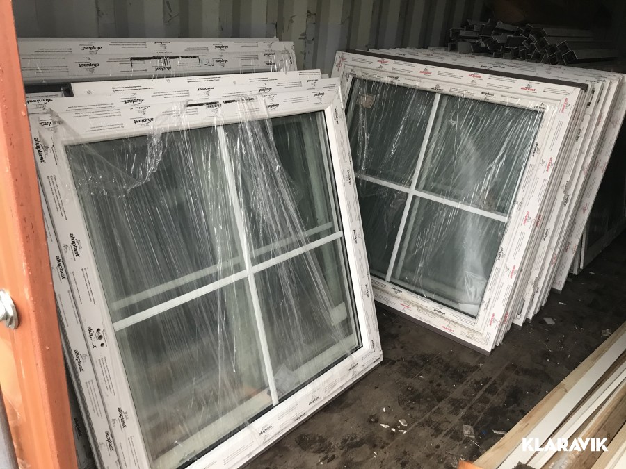 Fönster 3glas Alu+plast 35st Aluplast 1270x1270 140x140 120x120 