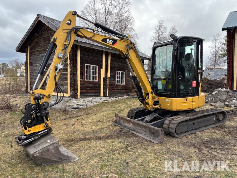 Grävmaskin CAT 304D CR med 3 skopor