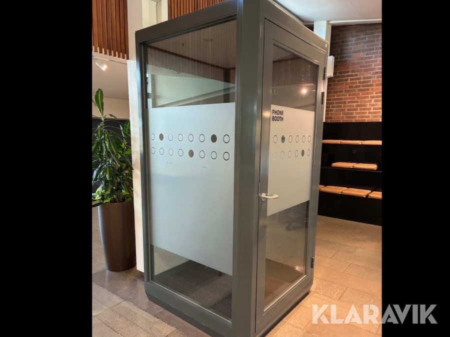 Telefonkiosk / telefonrum 232cm hög  125cm x 125cm sidor