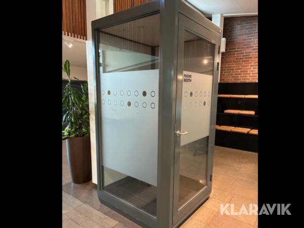 Telefonkiosk / telefonrum 232cm hög  125cm x 125cm sidor