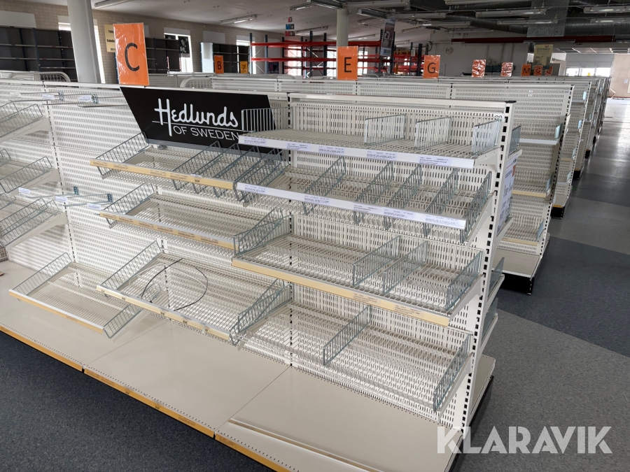 Butikshyllor halvhöga 9 st