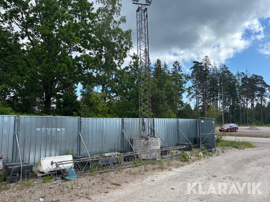Fackverksmast 6,60m med fundament 2st