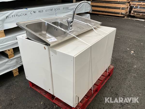 Köksskåp och diskho