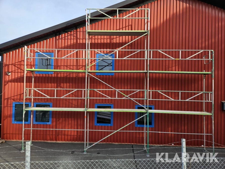 Byggställning 9x6m plus gaveltopp ALU