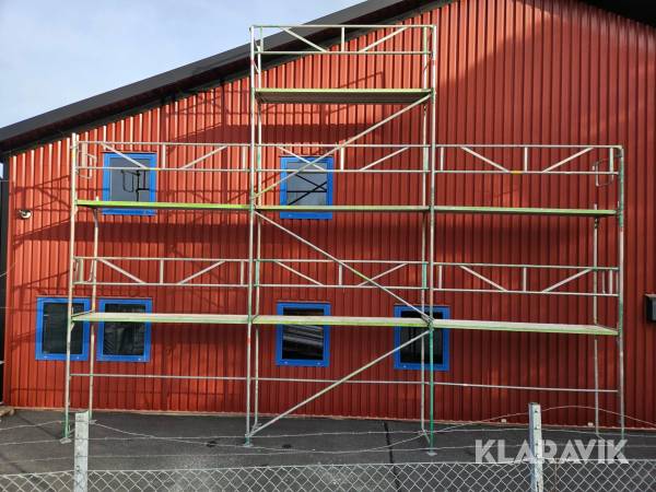 Byggställning 9x6m plus gaveltopp ALU