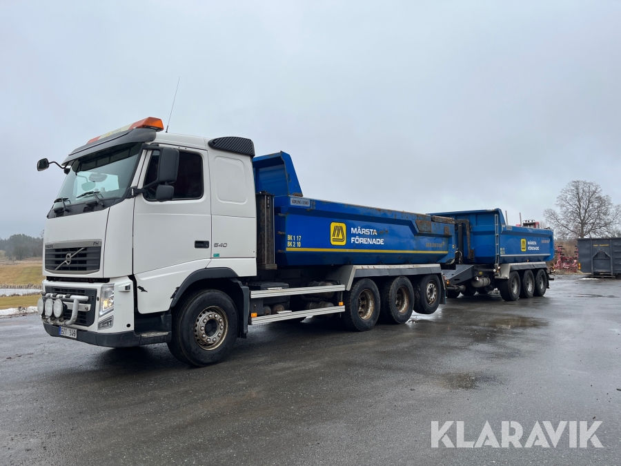 Schaktbil Volvo FH 8x4 Tridem med tipp