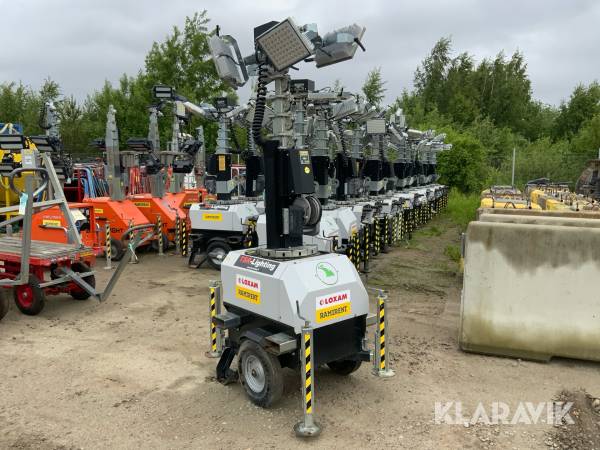 Belysningsmast på hjul 7m Generac Link T3 4x185W