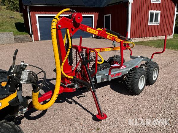 Skogsvagn Kranman T1900 4WD med kran 30-50, till ATV