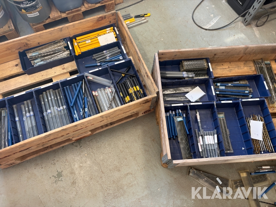 Sortiment med borr Wedevåg/Gühring/R.Stock 453st