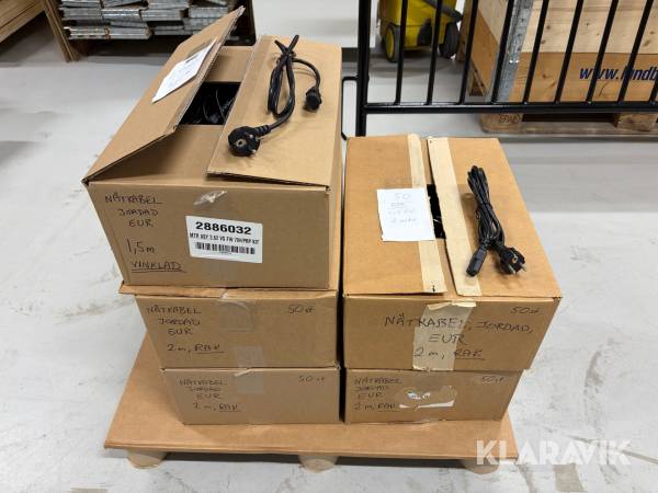 Parti med nätkablar