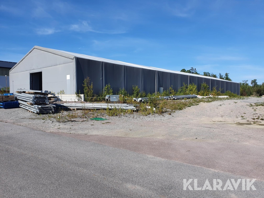 Isolerad tälthall O.B Wiik VL20/5m x 68m nedmonterad