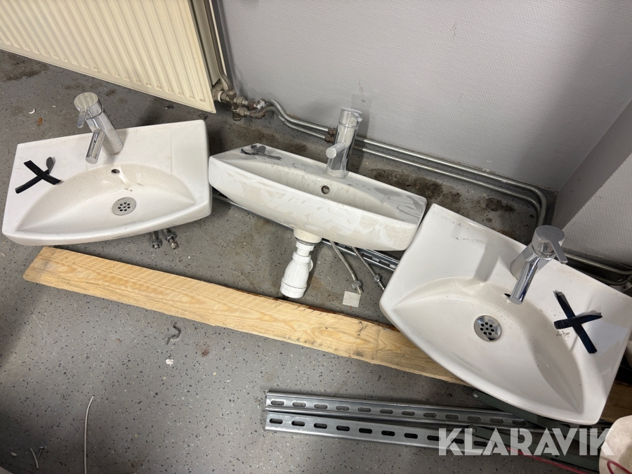 Badrumsporslin, vaskar - 3st