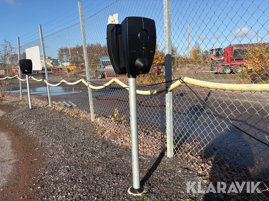 Stolpmonterade elbilsladdare Zaptec Pro MID 2 laddare