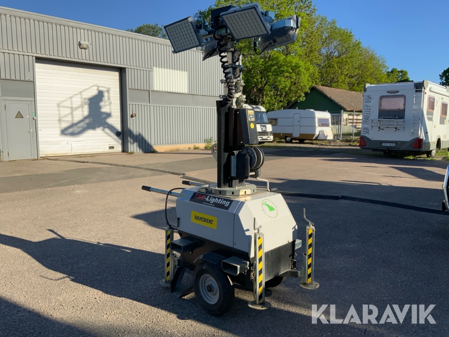 Belysningsmast på hjul 7m TSR-LIGHT LUXTOWER4X150W