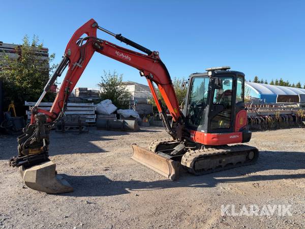 Grävmaskin Kubota KX057-4 med tiltrotator och redskap