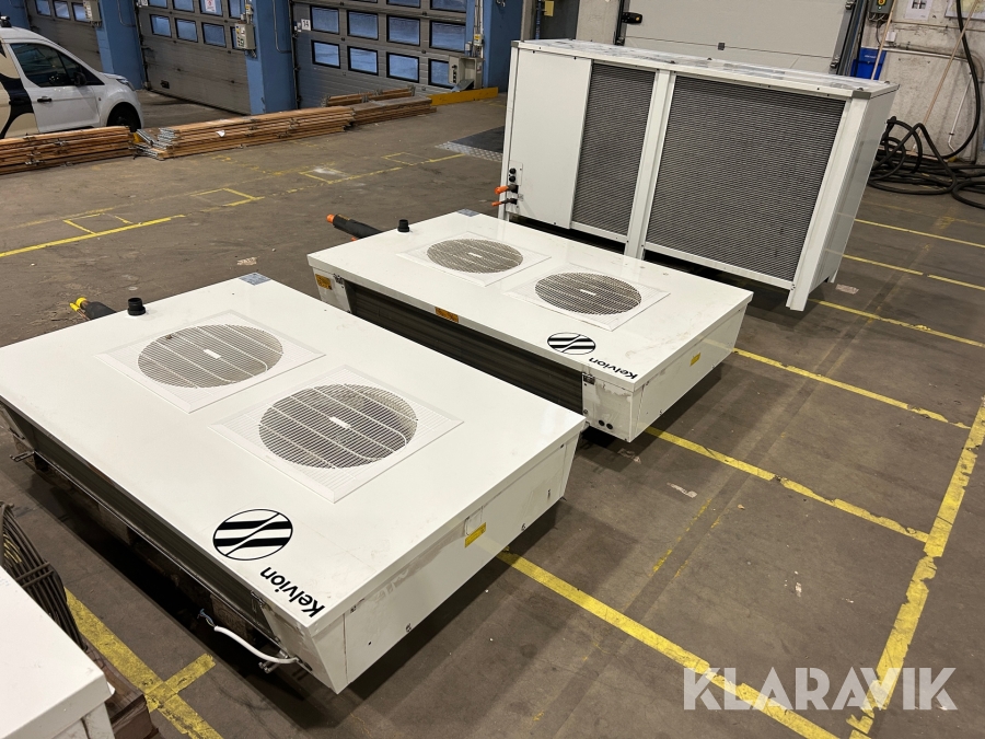 Kylaggregat / förångare Kelvion KDC-352-2AE-HX32-1 2 st med uteaggregat & styrning