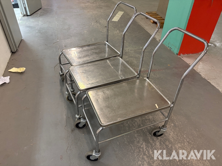 Plåtvagn rostfri 3st