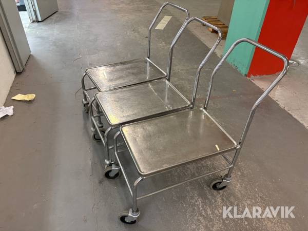 Plåtvagn rostfri 3st