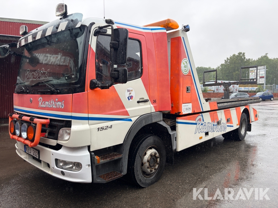 Bärgningsbil flakbärgare Mercedes Atego 1524 BRO BB55 3 lastare