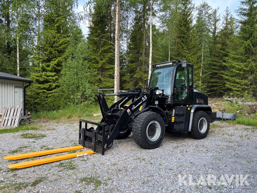 Hjullastare Manitech 5.5 med redskap