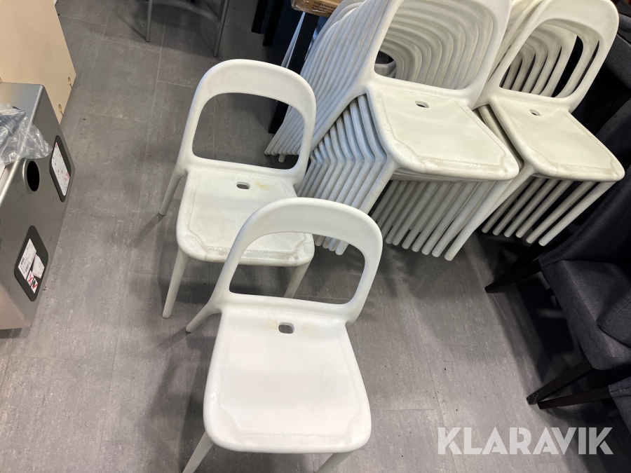 Stolar ca 25st Ikea Urban vita stabila plast