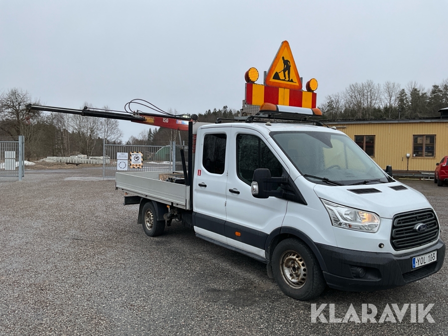Ford Transit 350 dubbelhytt 2,0TDCi med kran