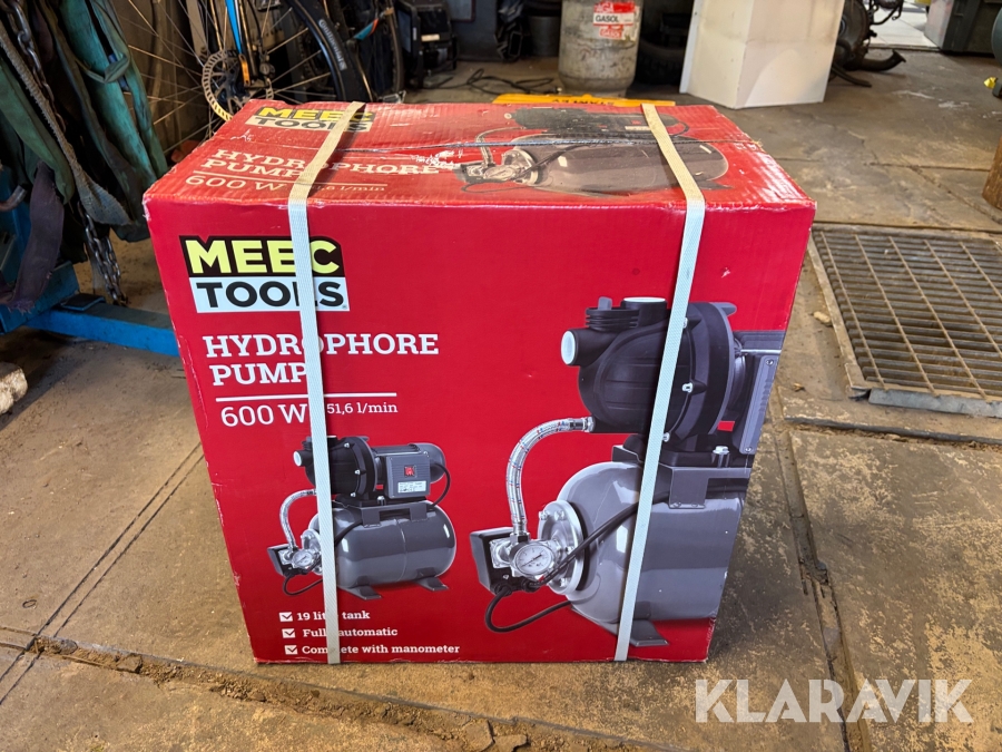 Vattenpump med hydrofor Meec Tools 600W