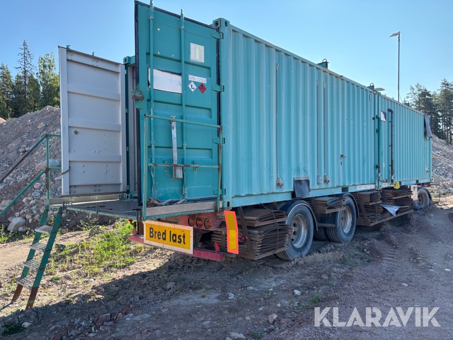 Elverk/ Generator P.J.Jonsson & Söner / Stamford 259Kva med verkstad på lastbilssläp