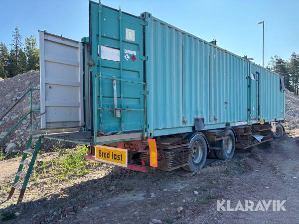 Elverk/ Generator P.J.Jonsson & Söner / Stamford 259Kva med verkstad på lastbilssläp