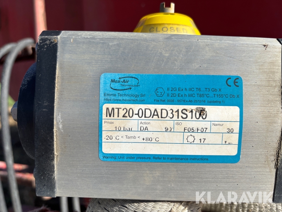 Vattentank på lastväxlarram