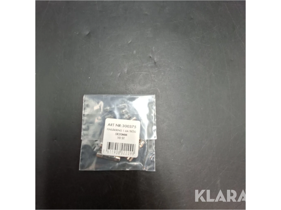 Finsäkringar 1,6 A, tröga, 4 520 st