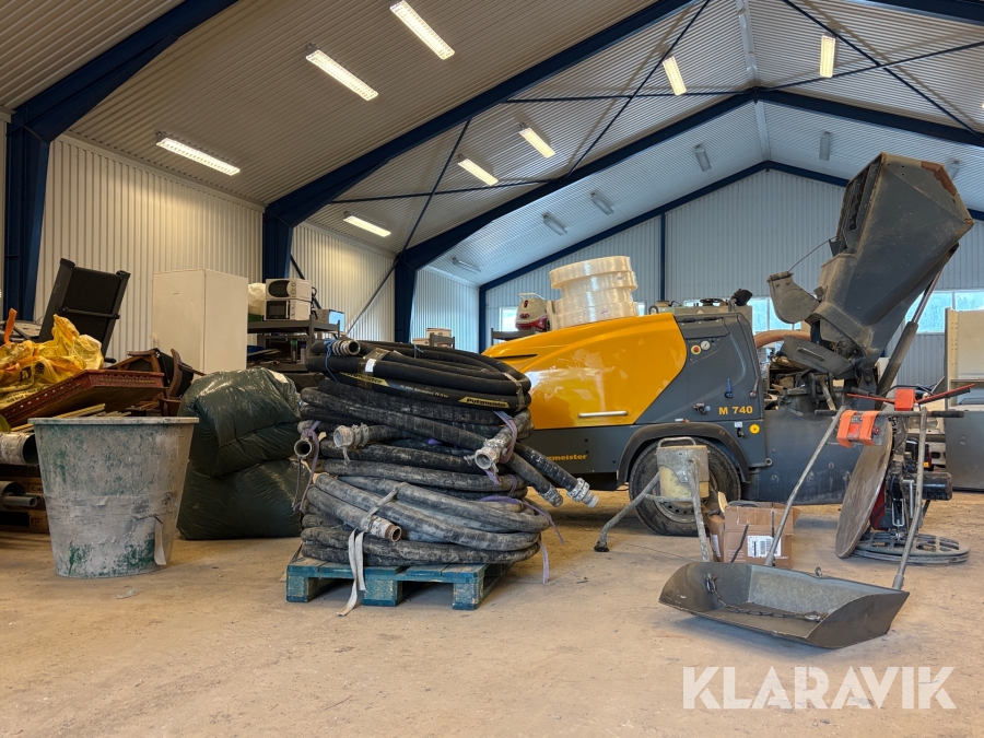 Torrbetong Estrich paket Putzmeister M740 DBS med glättare och flera tillbehör