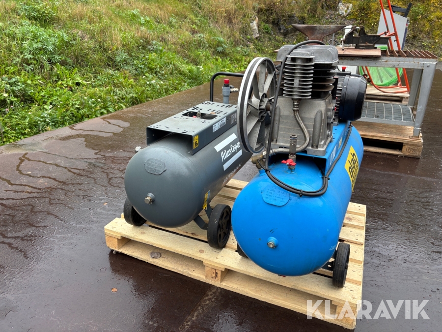 Kompressor Alab LT100 med extra tank