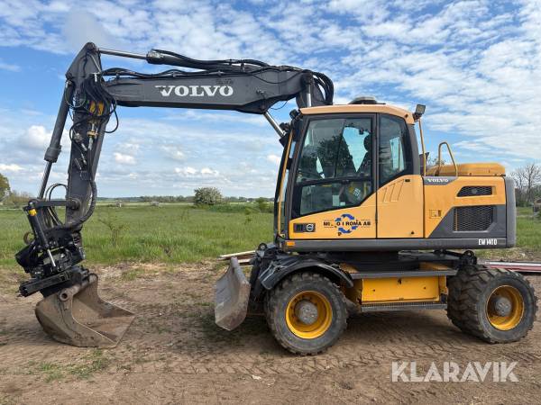Grävmaskin Volvo EW140D med tiltrotator & skopa