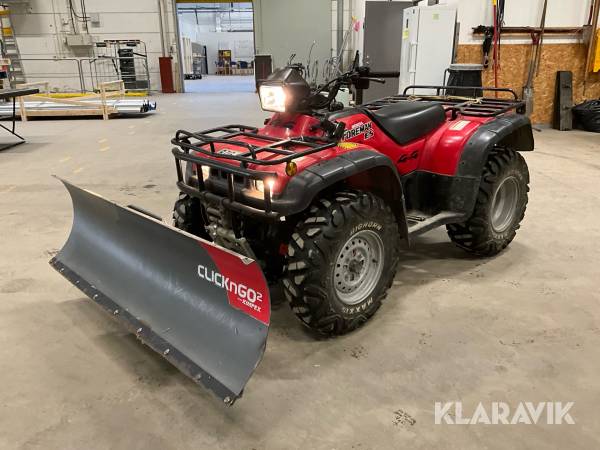 ATV med plog Honda Foreman ES 450