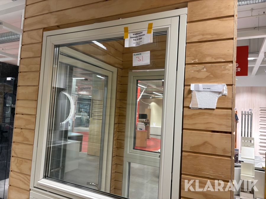 Vridfönster Svenska Fönster 3-glas Trän