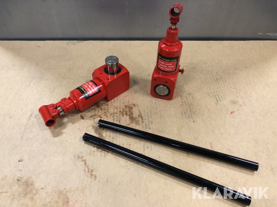 Hydraulisk cylinder med inbyggd pump 10 ton