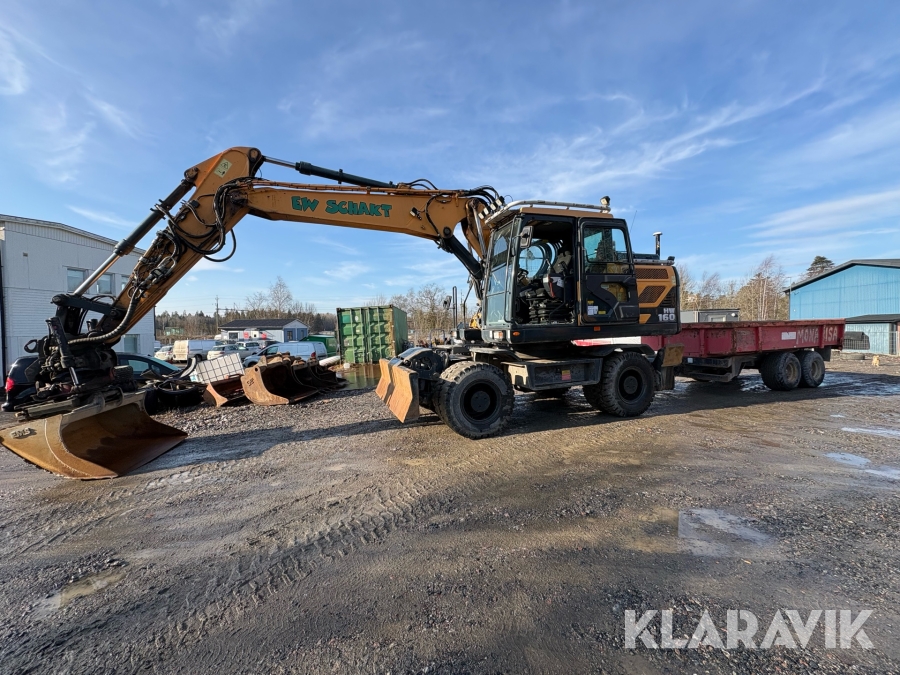 Grävmaskin Hyundai HW160 med  Moba 3D & vagn