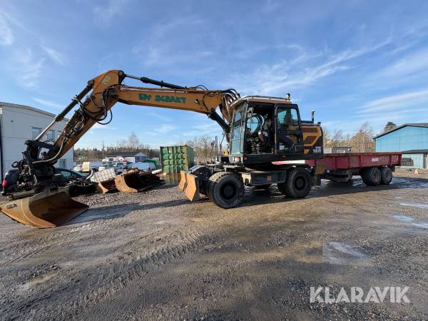 Grävmaskin Hyundai HW160 med  Moba 3D & vagn