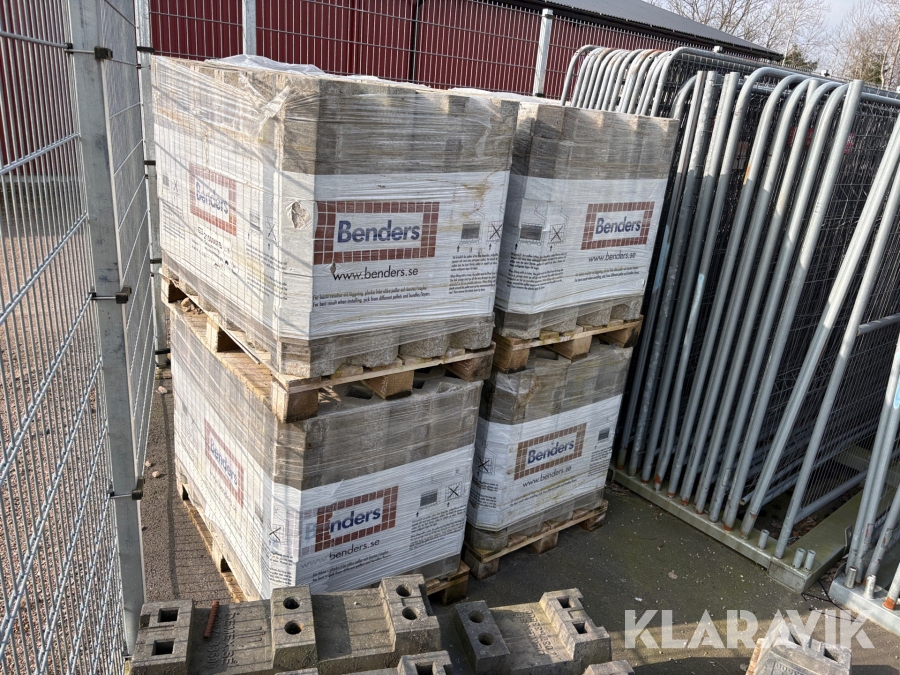 Gräsarmering 16 st pallar Benders 400x400x100mm grå