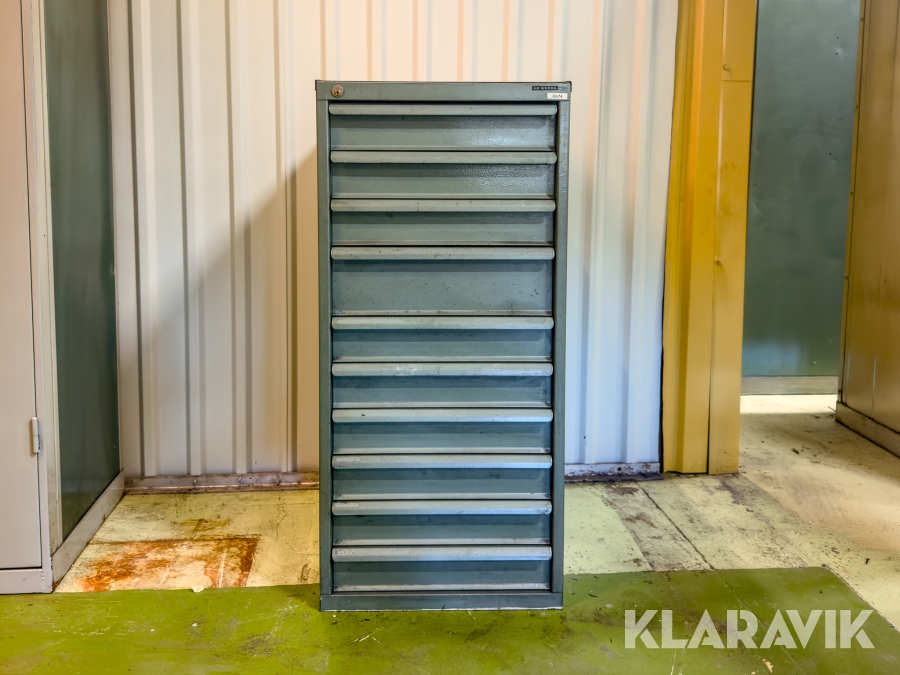 Verktygshurts, stål, golvmodell, 11 lådor AB Werba