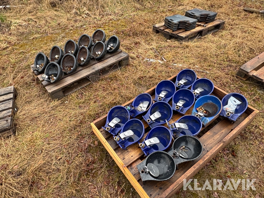 Vattenkoppar Alfa Laval och Foga 12+10+2st